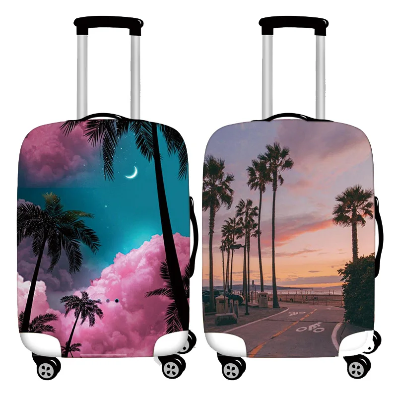 Landscape Tree Luggage Cover Thicken Elastic Baggage Covers Suitable 19 To 32 Inch Suitcase Case Dust Cover Travel Accessories