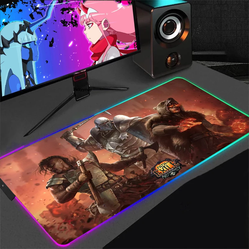 

RGB коврик для мыши, аксессуары для ПК, Настольный коврик для мыши со светодиодной подсветкой в изгнании, коврик для мыши Xxl, игровые коврики для настольного компьютера, геймерские мыши в стиле аниме