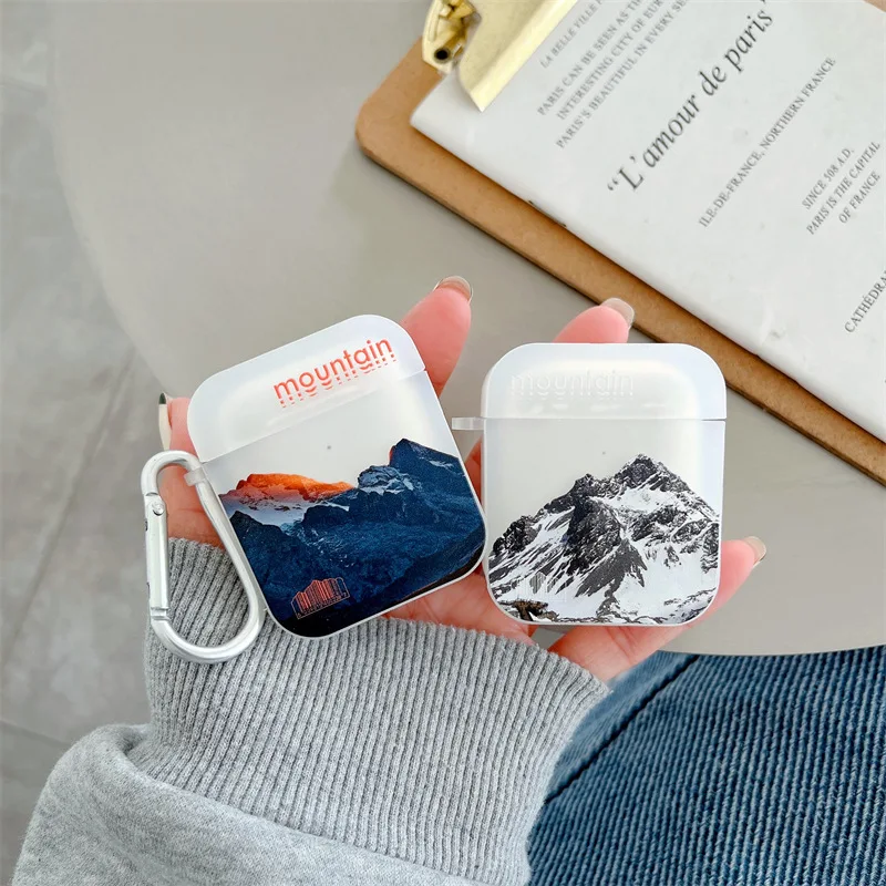 

Fashion Snow Mountain Scenery Case for Apple AirPods 1 2 3 Pro Cases Cover IPhone Bluetooth Earbuds Earphone Air Pod Pods Case