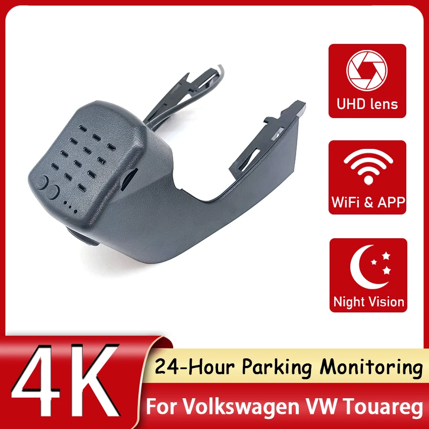 UHD,Car DVR Wifi Video Recorder Dash Cam Camera 24H Parking Monitor For Volkswagen VW Touareg T Roc Cr7 2018 2019 2020 2021 2022