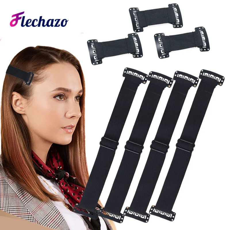 Women's Fashion Elastic Band Adjustable Straps with Clips for Long Hair Face Lifring Hair Stretch Band Beauty Hair Accessories