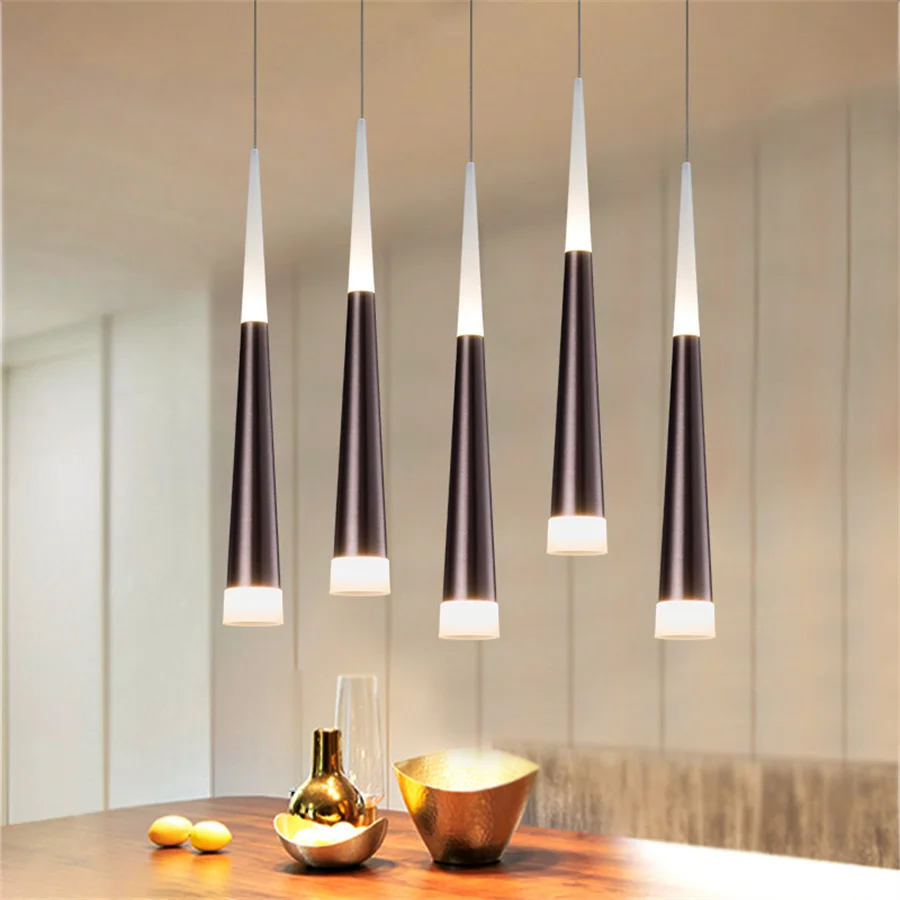 

7W Modern LED Pendant Lights Long Tube LED Pendant Lamp Island Bar Counte Shop Room Kitchen Cylinder Pipe hanging lamp