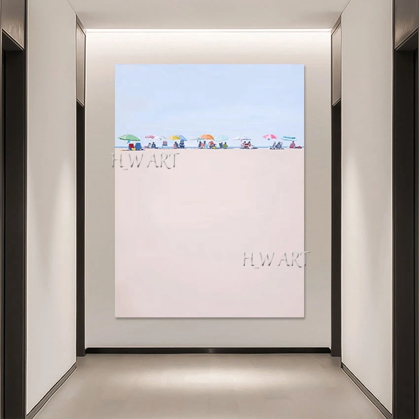 Абстрактная картина маслом 3D пляжный пейзаж без рамы