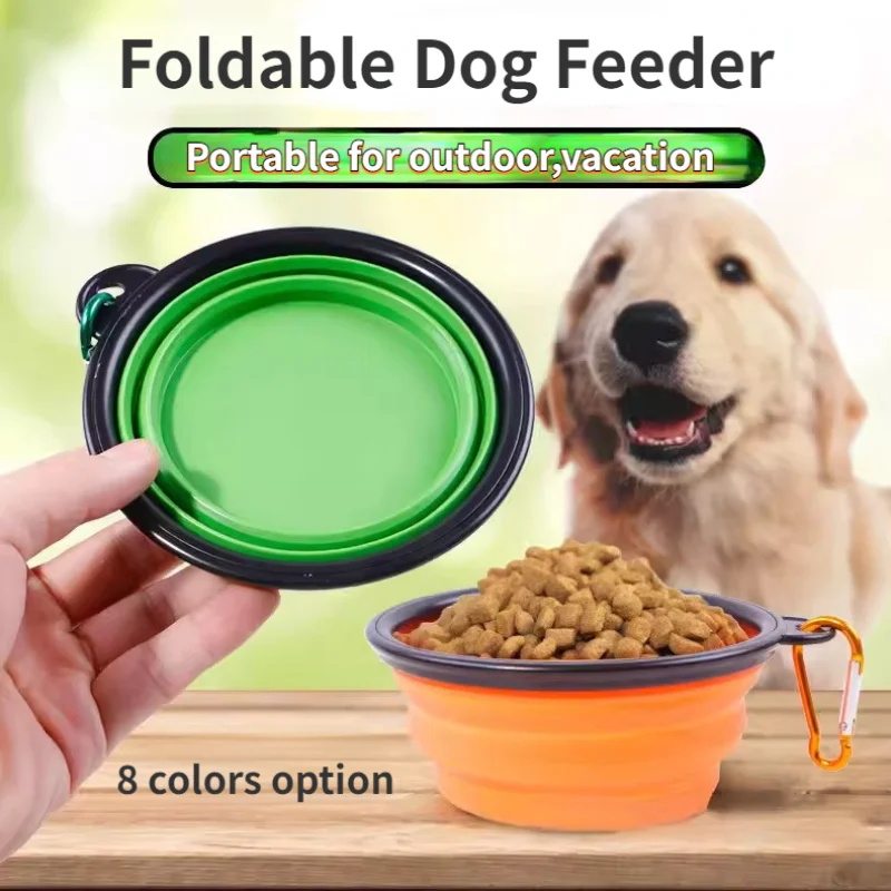 

Foldable Mini Pet Bowl Silicone Collapsible Dog Food Container Portable Feeder for Outdoor Camping Travel Pet Supplies Food Bowl