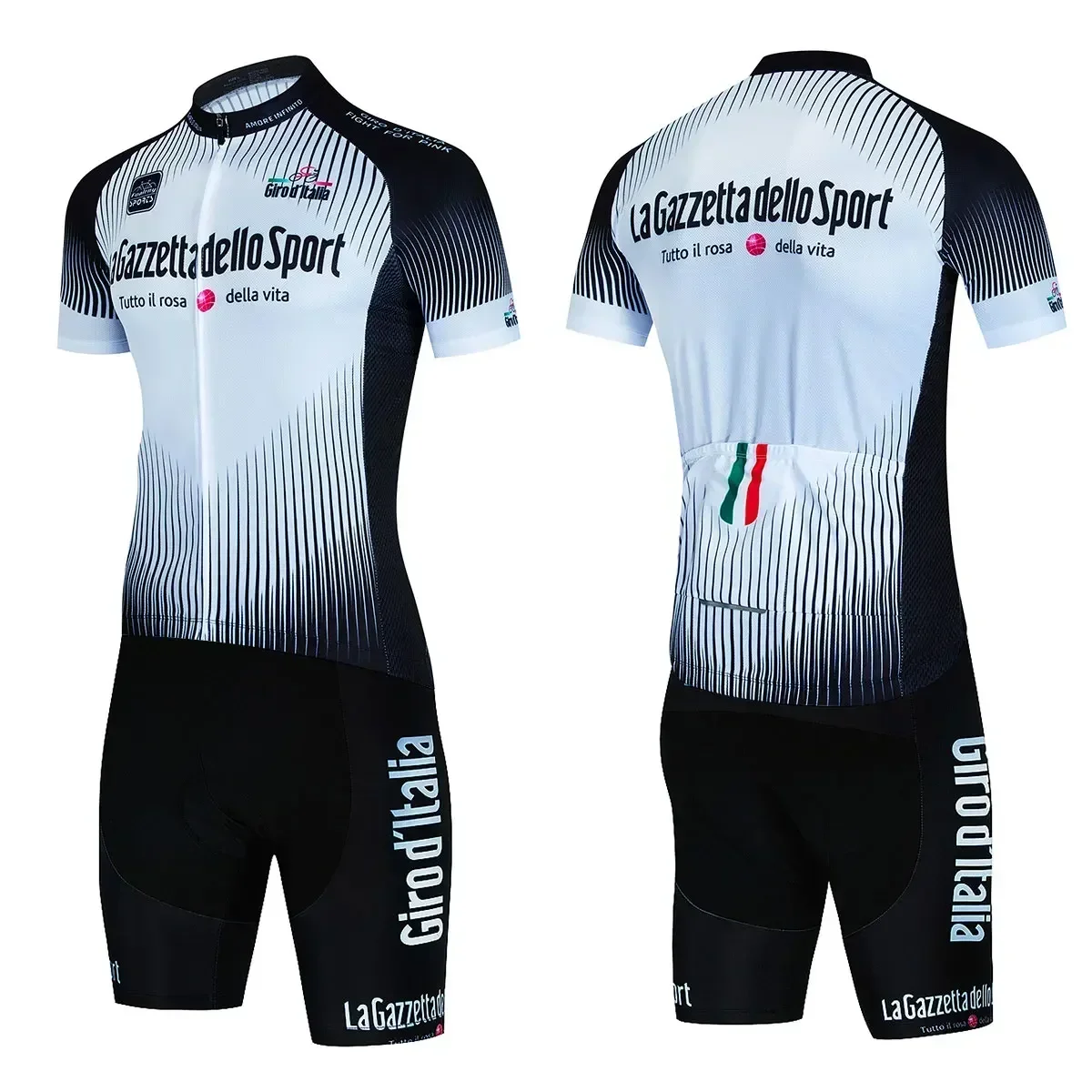 Фото Трикотажный комплект для езды на велосипеде Tour De Giro D'ITALIA, велосипедная одежда, летняя велосипедная одежда с коротким рукавом, мужской комплект из Джерси для езды на горном велосипеде, спортивная одежда №3