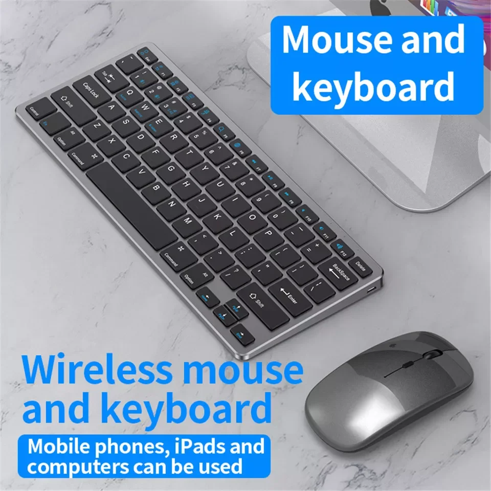 

2022 Современная клавиатура и мышь, перезаряжаемая клавиатура и мышь, набор для ноутбука, Mac, ПК, компьютера, teclado sem fio teclado bluetooth