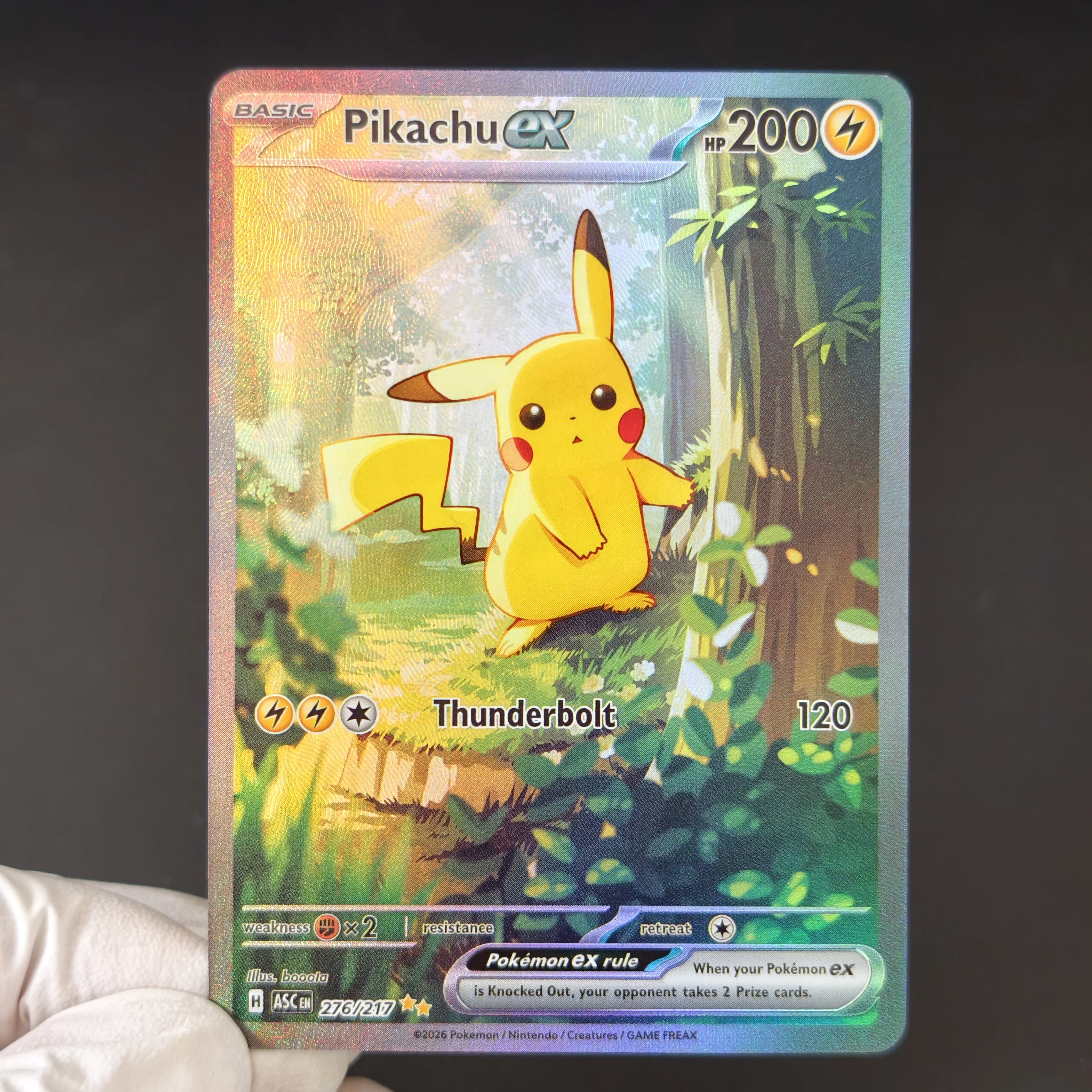 Фото Набор из 16 коллекционных карт Pokemon (Покемон) на английском языке: Mega EX и специальные карты Пикачу с полноформатным изображением, классические игровые аниме-карты-реплики с радужным эффектом №2