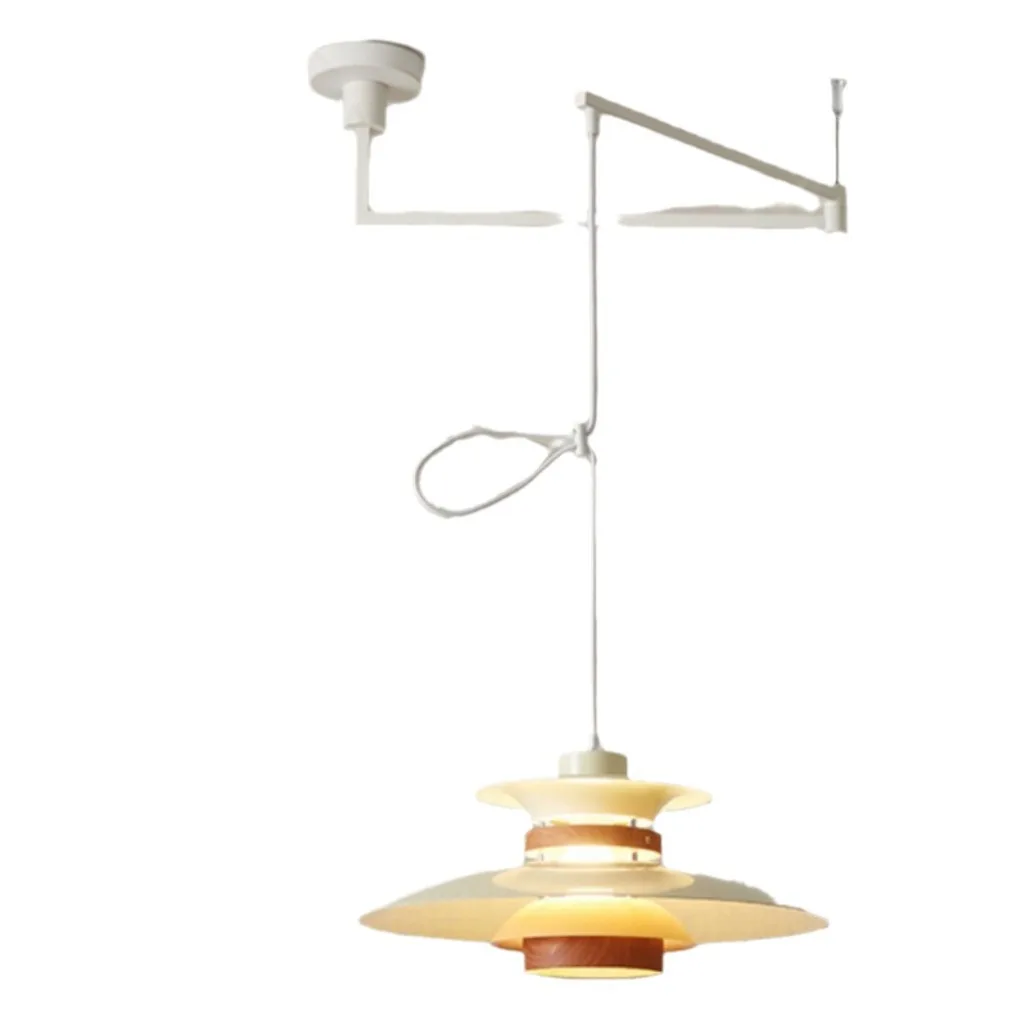 Люстра в скандинавском стиле с длинным выдвижным стержнем складные вращающиеся