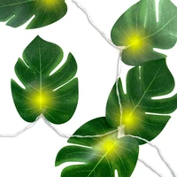 1020led artificial tropical palm leaves string light hawaiian summer party decoration monstera leaf birthday wedding table deco