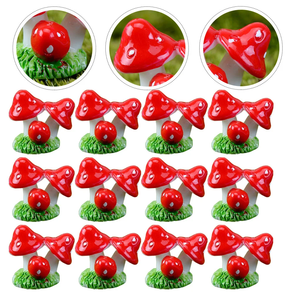 

Mushroom Mushrooms Mini Decoration Ornament Bonsai Garden Fake Figurines Tiny Fairy Decor Model Statue Ornaments Figurine