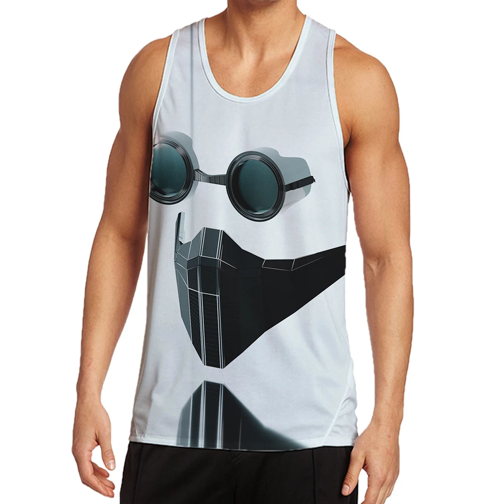 

Jumeast, майка с 3D принтом шарового леса, повседневный свободный цветной геометрический жилет с круглым вырезом для мужчин, летняя модная спорт...