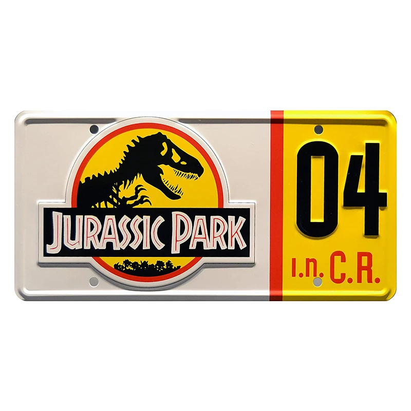 

Celebrity Machines Jurassic Park | Explorer #04 | Metal Printing License Plate