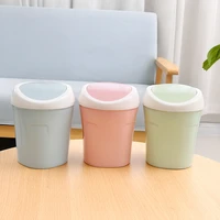 desktop trash can for household office living room garbage storage box plastic trumpet covered mini table with cover waste bin