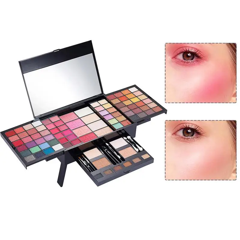 

Professional Makeup Kit 90 Colors Waterproof Eyeshadow Make Up Set High Pigment Eyebrow Powder Facial Blusher Foundation