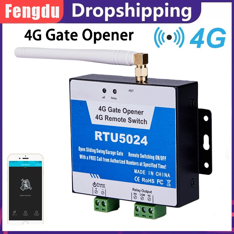 Gsm-устройство для открытия ворот Rtu5024, 4G, Gsm-реле, устройство контроля доступа с бесплатным телефоном, пульт дистанционного управления гаражом