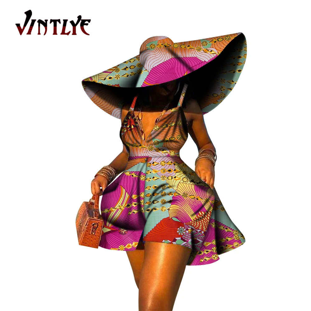 Женское летнее платье платья с Африканским принтом сексуальное короткое без