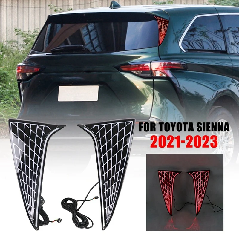 

Автомобильные задние левые и правые боковые лампы для окон, столбики, задние стоп-сигналы, запчасти, аксессуары для Toyota Sienna 2021-2023, 2 шт.