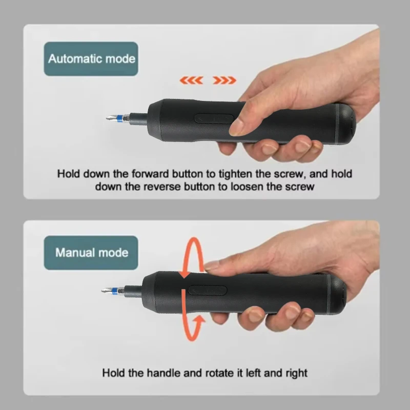Мини-аккумуляторная электрическая отвертка 1300 мАч перезаряжаемая регулируемая