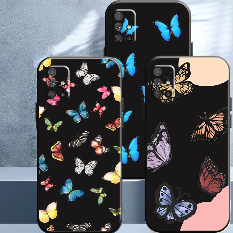 

Simplicity Pretty Butterfly For Samsung Galaxy M52 M51 M31S M31 M32 M30S M22 M20 M12 M11 Phone Case Black Back Carcasa