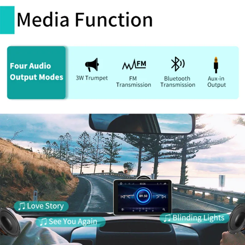 Автомобильный монитор портативный беспроводной навигатор для CarPlay