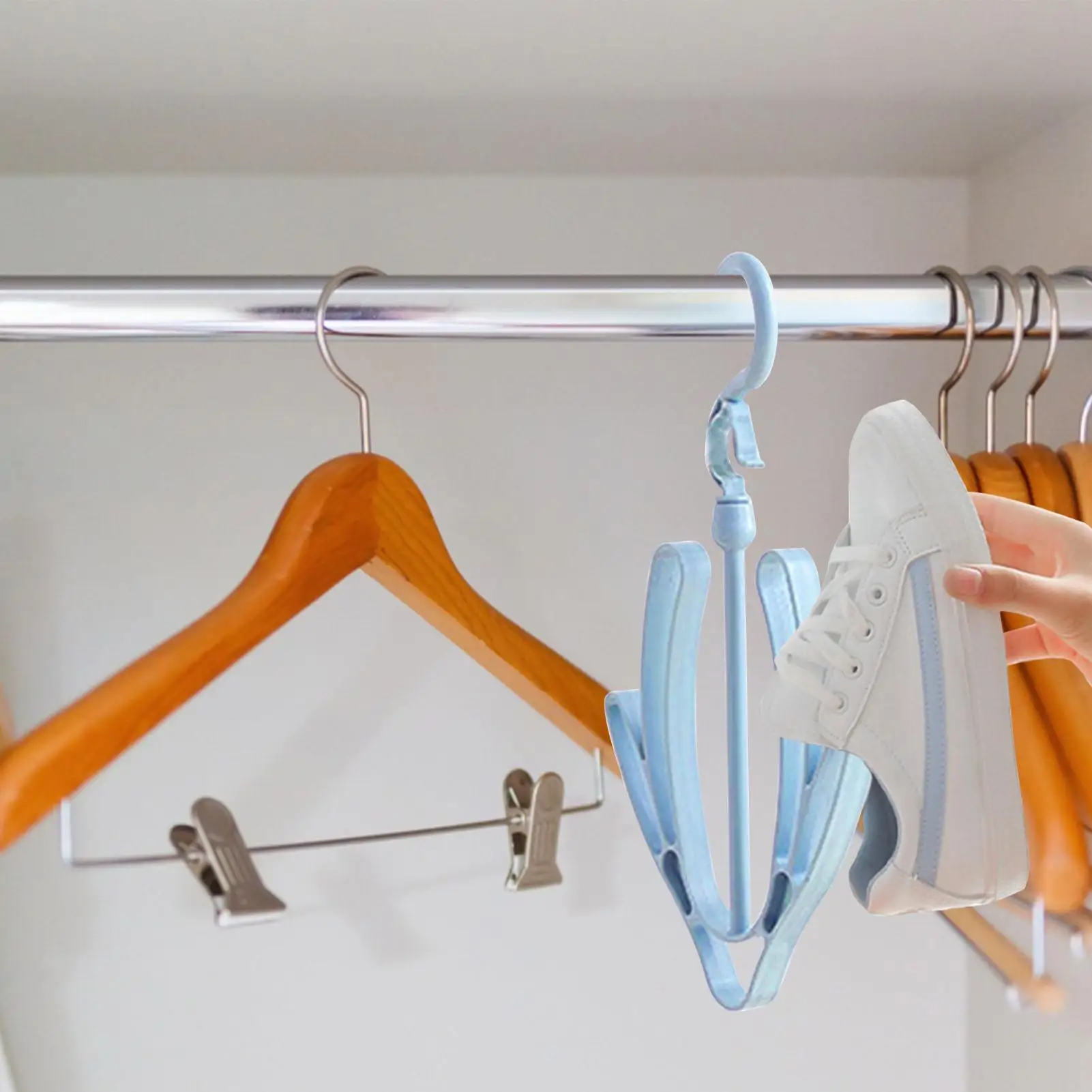 

Shoes Drying Hanger | Portable Multi-function Shoes Drying Hanger Clothing Hook | Windproof Sneakers Rack for Home Stora