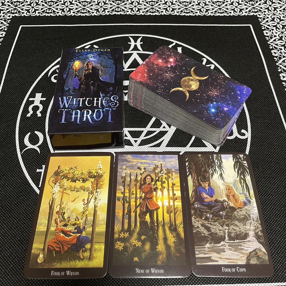 Witch Oracle Deck of Cards Witchcraft Runes for Fortunetelling Tarot Deck for Beginners Astrology Board Games English Cards