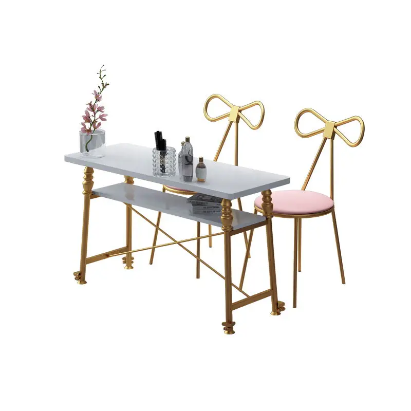 Складной профессиональный маникюрный стол для ногтей дизайнерский из белого