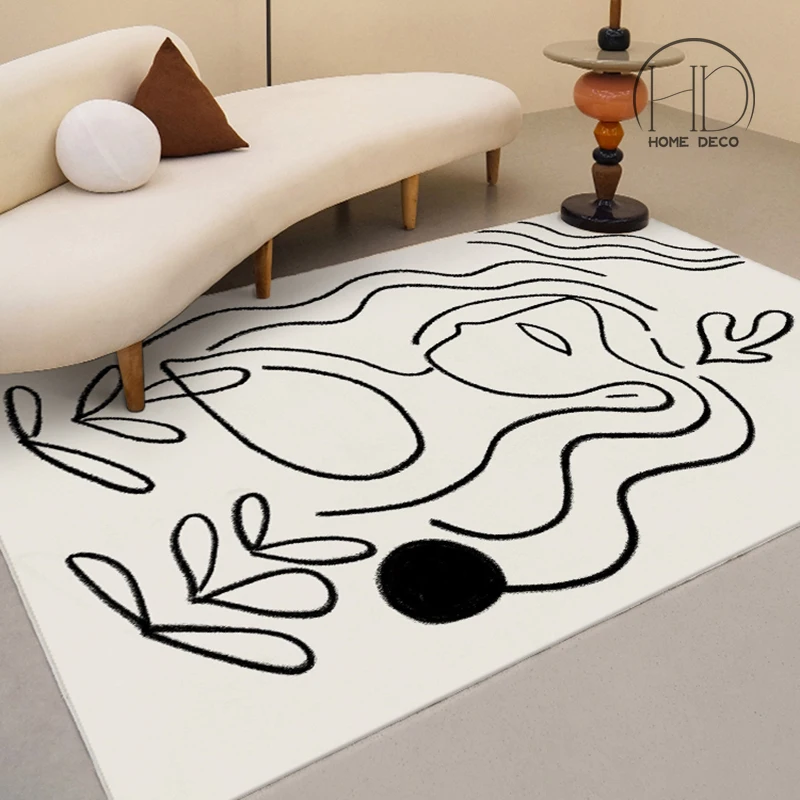 nordic art carpets for living room washable home decoration rectangle carpet bathroom non slip floor mat bedroom soft plush rugs free global shipping