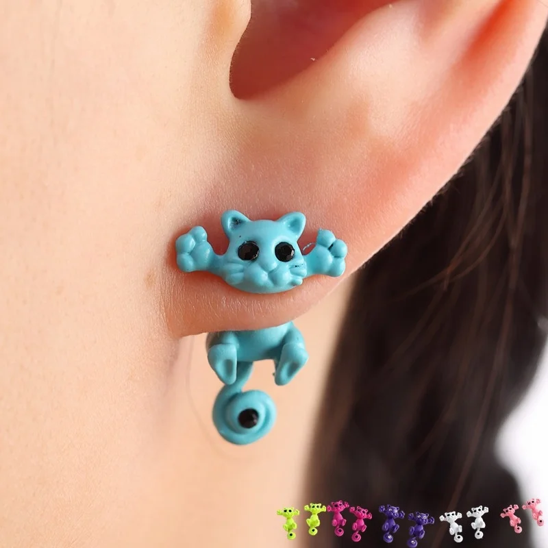 Multiple Color Classic Fashion Kitten Animal Jewelry Cute Cat Stud Earrings For Women Girls Jewelry accessories Multiple Color Classic Fashion Kitten Animal Jewelry Cute Cat Stud Earrings For Women Girls Jewelry accessories