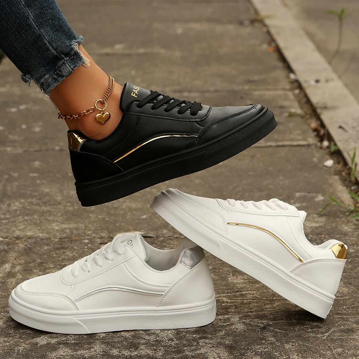 Женские кроссовки, модные удобные уличные дизайнерские легкие кроссовки ...