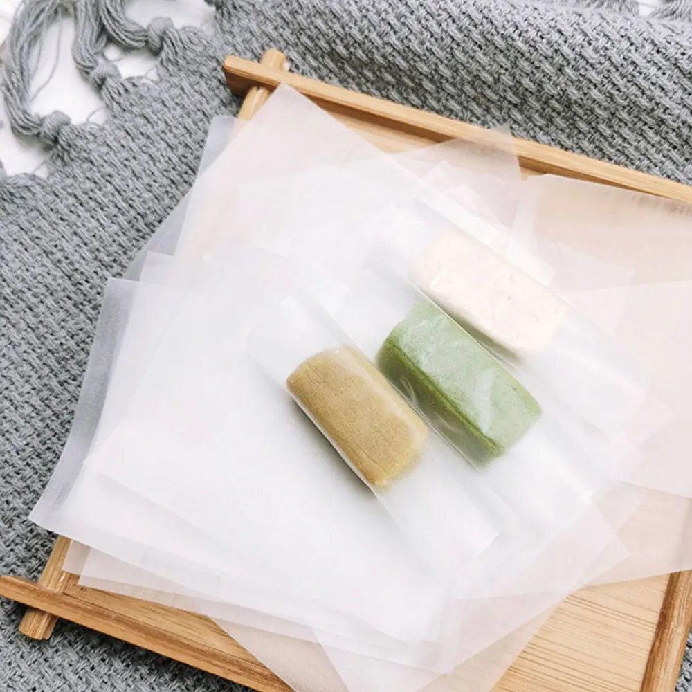 

500 Sheets Edible Glutinous Rice Paper Practical Candy Sugar Coated Wrapping Paper Nougat Edible Paper Transparent Candy Wrapper