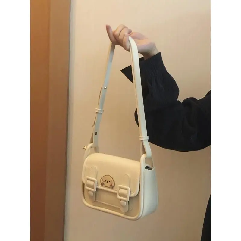 Белая Квадратная сумка JIAERDI в стиле преппи для женщин кожаный мессенджер форме