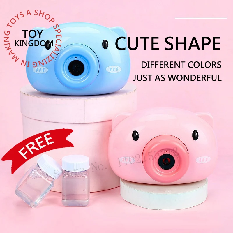 

Pig bubble machine electric toy camera children's gift automatic bubble blowing camera