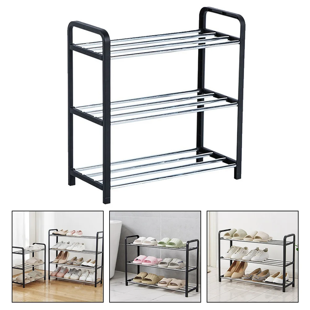 

Shoe Rack Free Storage Standing Shelf Organizer Entryway Freestanding Cabinet Racks Stainless Stan Bathroom Stackable Multilayer