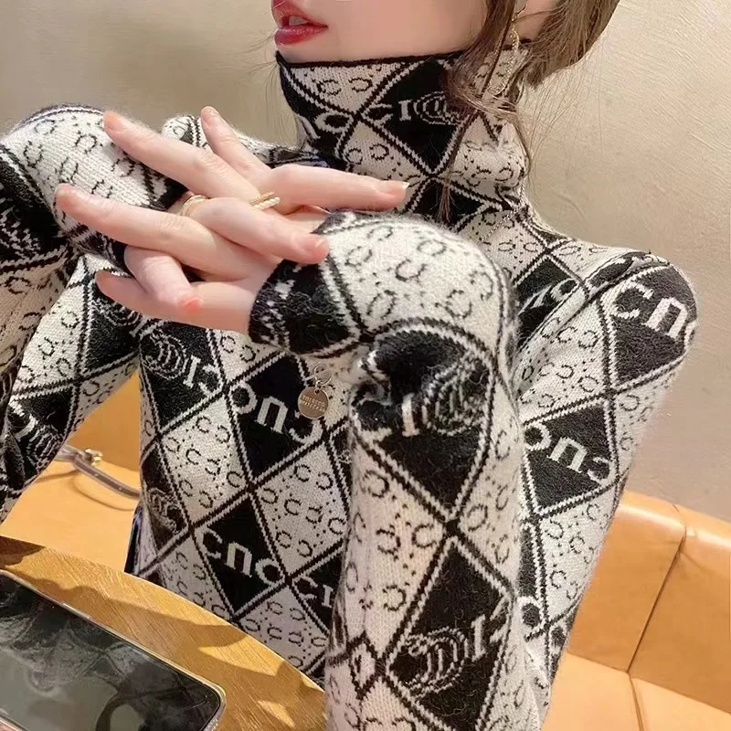 Женская одежда тонкие эластичные винтажные свитера Y2k зимние удобные мягкие