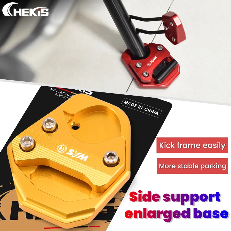 Фото Chekis подходит для Sym Husky Adv 300 Joyride 300I Joymax F300, модифицированный боковой штатив, увеличенная база, боковая поддержка, боковая поддержка, увеличенная №1