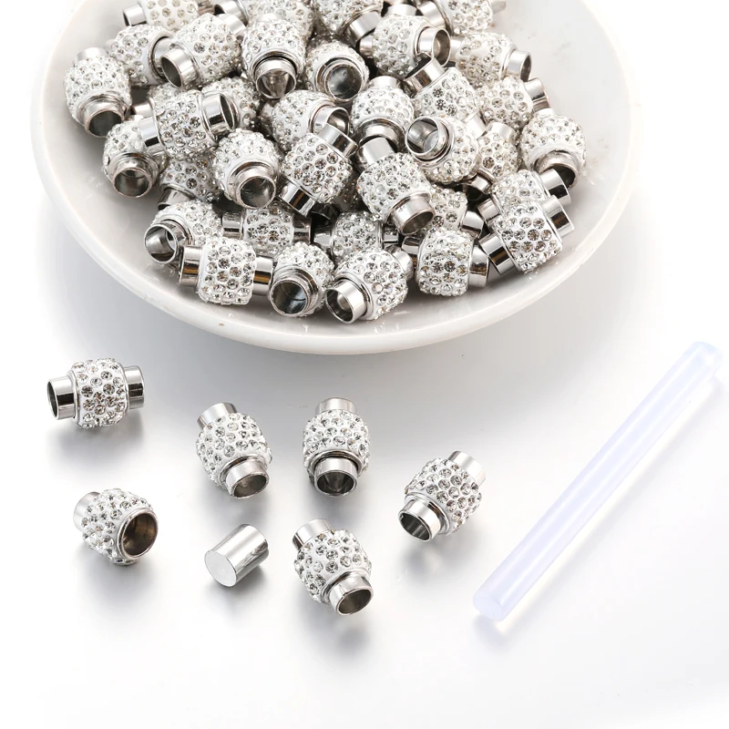 3 шт./лот высокое качество 7 мм глиняные кристаллы магнитные застежки концевой