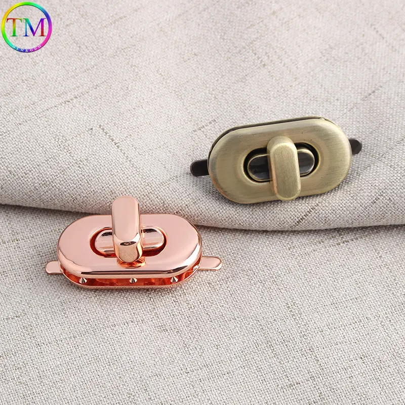1-10 Pieces 3 Colors Metal Buckle Turn Locks Clasp Craft Clasp Turn Twist  Clasps Closure Leather Decorative Clasps For Diy bags