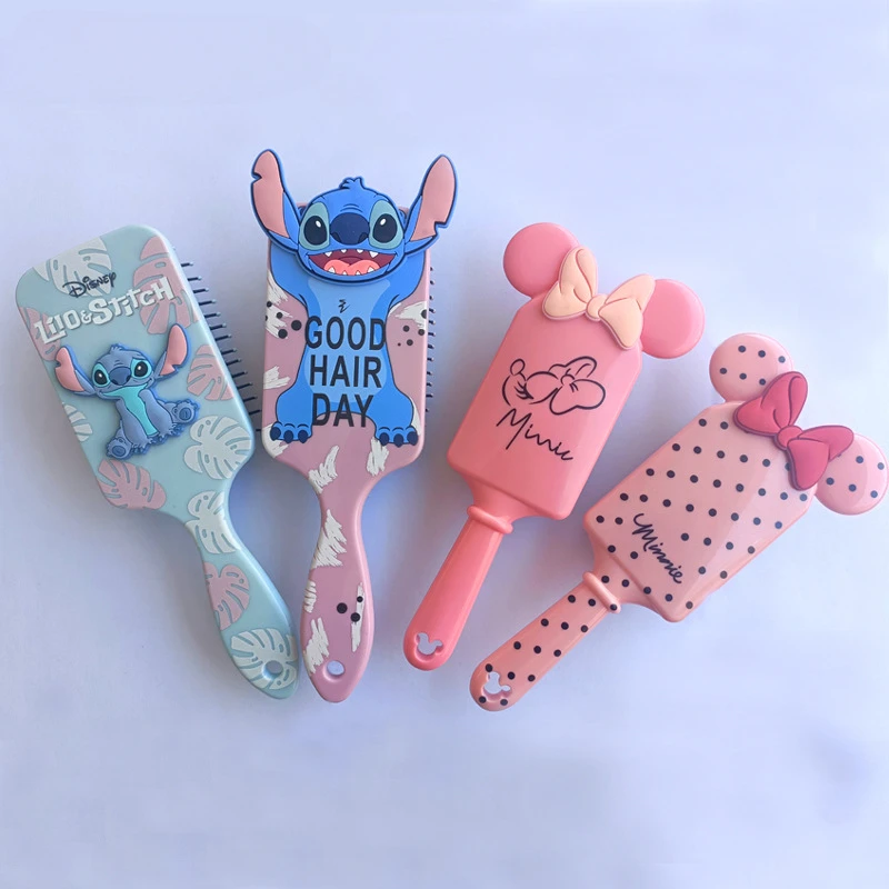 

Disney Mickey Stitch Air Cushion Comb Curl Anti-tangle Smooth Hair Massage Comb Travel Portable Carry Cartoon Peripheral Comb