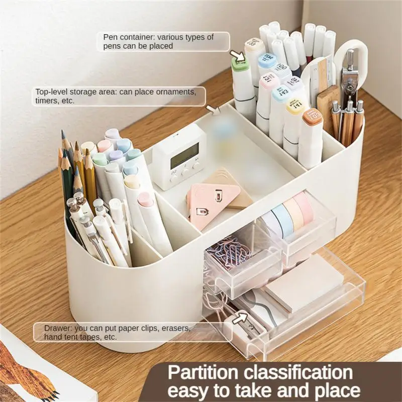 

Large Capacity Pen Holder Stationery Storage Stationery Storage Box Simple Simple Pen Barrel Educational Supplies Need Office