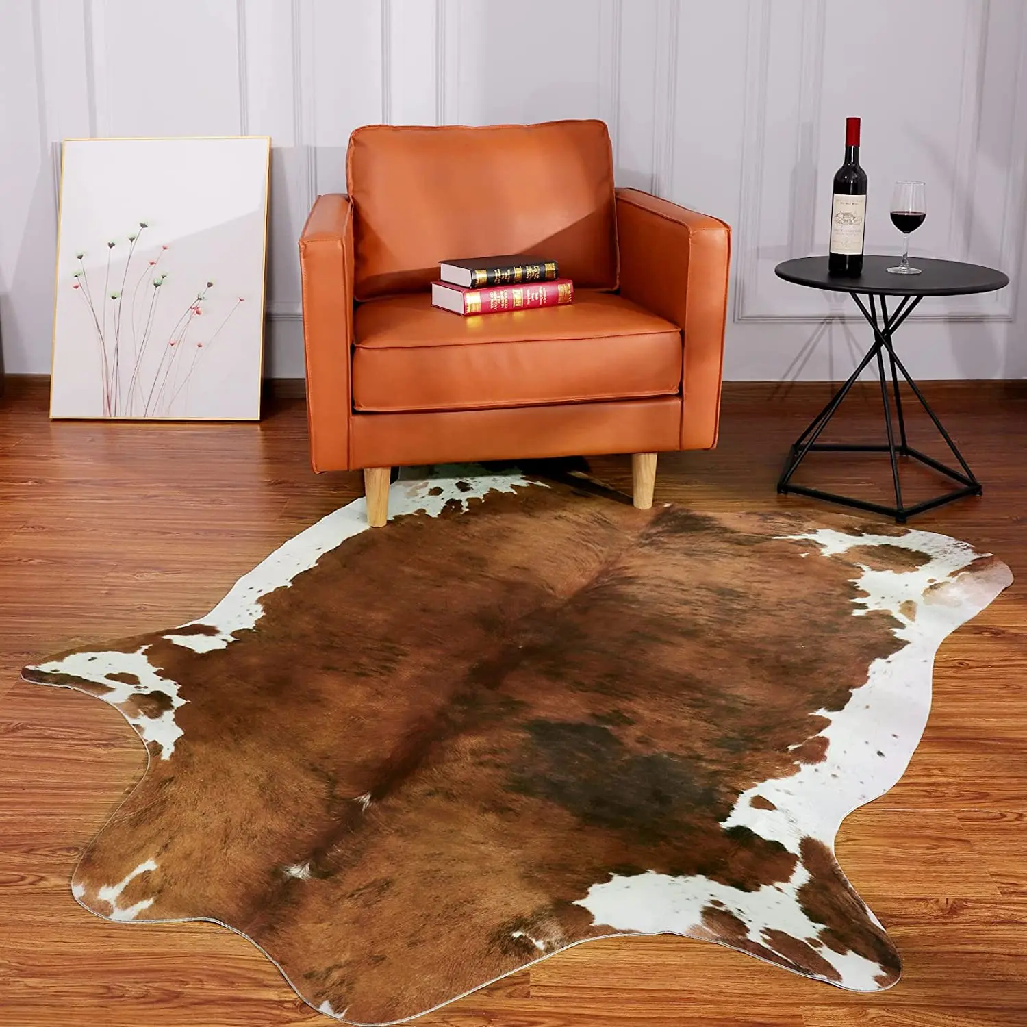 

Faux Cow Rug Cowhide Carpet Cow Print Rug for Bedroom Living Room Cute Animal Printed Carpet Faux Cowhide Rugs for Home Decor