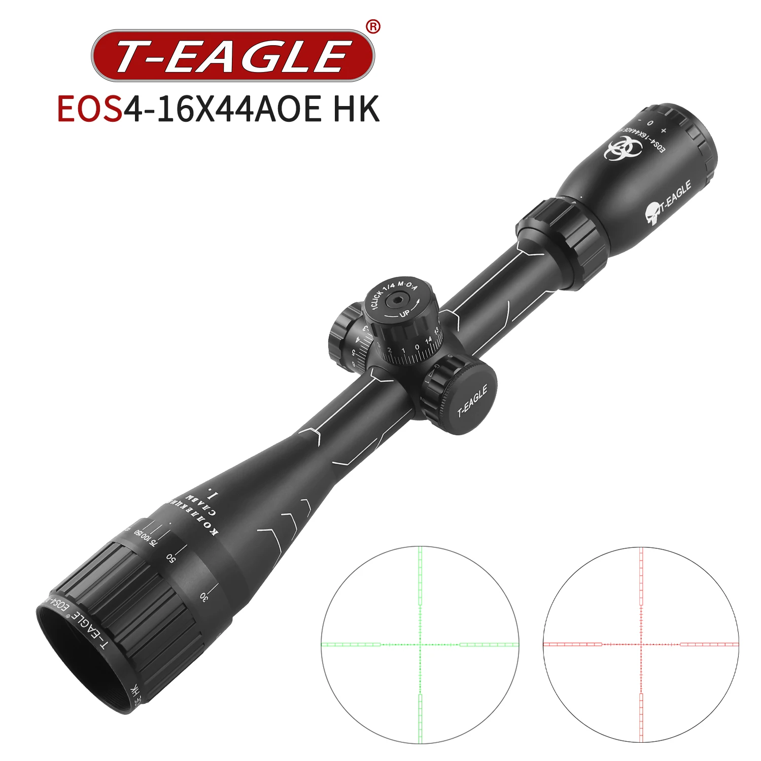 

Компактный оптический прицел T-EAGLE EOS 4-16X44 AOEHK, тактический прицел для охотничьей сетки, осветительный оптический прицел для страйкбола