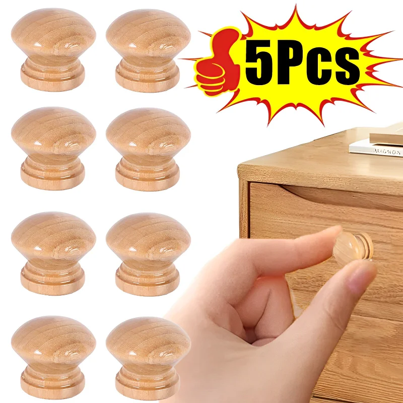 

5/2/1PCS Wood Furniture Cabinet Drawer Knobs Cupboard Pulls Handle Cupboard Wardrobe Dresser Hardware Accessories with Screw