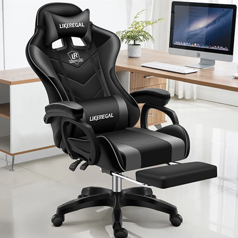 

WCG Gaming Chair PU leather Armchair Ergonomic Computer Office Chairs Lift Swivel chair Adjustable Footrest office chair gamer