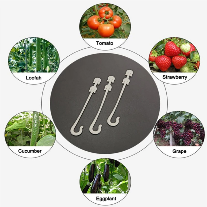 

J-образный крючок для фруктов, вишни, помидор, ушной крючок для сада, овощей, растений, винограда, держатель, зажимы для решетки, фиксированны...