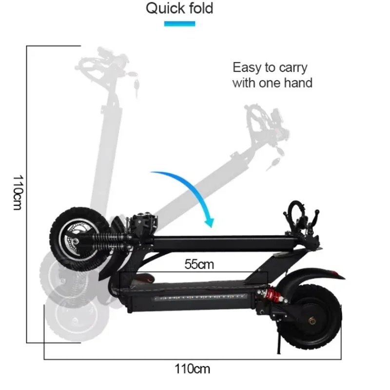 2024 новый электрический скутер с двойным двигателем 2400 Вт 48 В 21 Ач максимальная