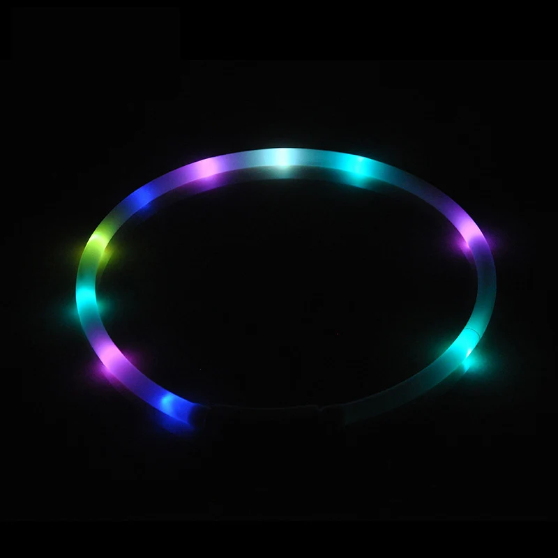 USB Charging Dog Collar Led Light Flashing Night Cat Collars Luminous Pet CollarNeck Decoration Glowing In Dark | Дом и сад