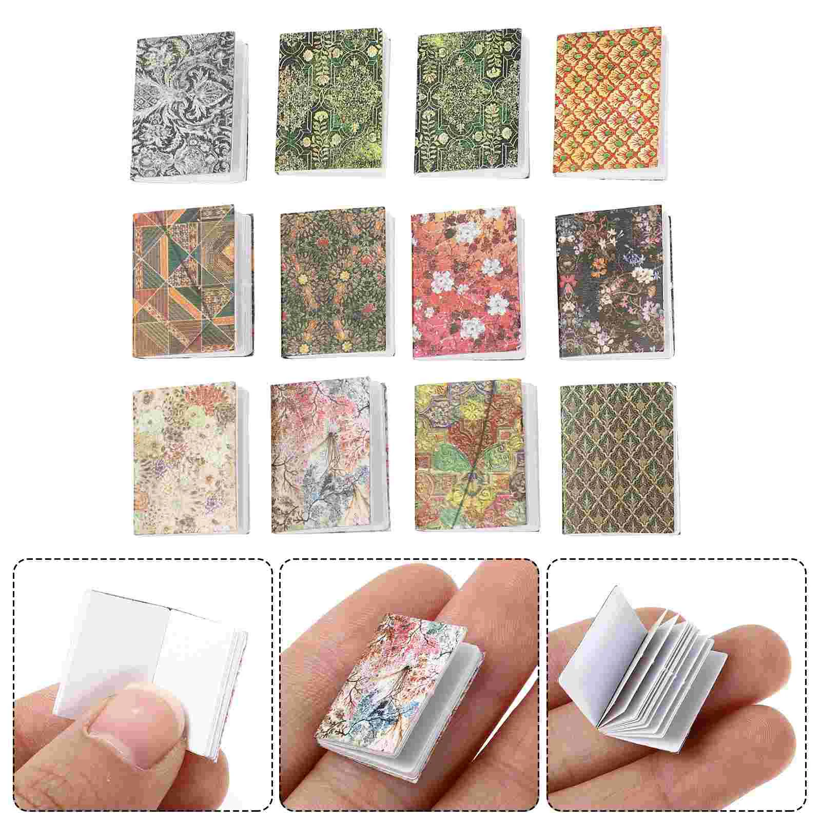

Books Miniature Mini Book House Accessories Accessory Miniatures Tiny 12 Model Furniture Kids Toys Decor Scale Library Landscape