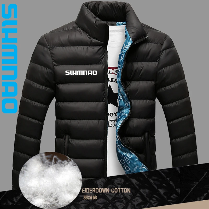 

Зимняя рыболовная пуховая куртка 2023, Мужской Хлопковый велосипедный костюм, стоячий воротник, для катания на лыжах, теплая, ветрозащитная и водонепроницаемая куртка