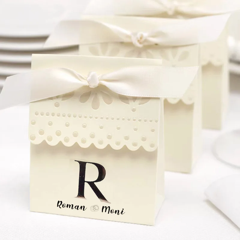 

Подарочные упаковки, бежевые, с лентой, с логотипом заказчика, 100 шт.